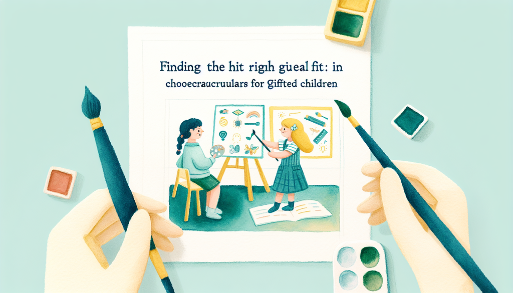 Finding the Right Fit: Choosing Extracurriculars for Gifted Children