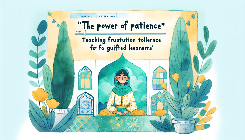 The Power of Patience: Teaching Frustration Tolerance to Gifted Learners